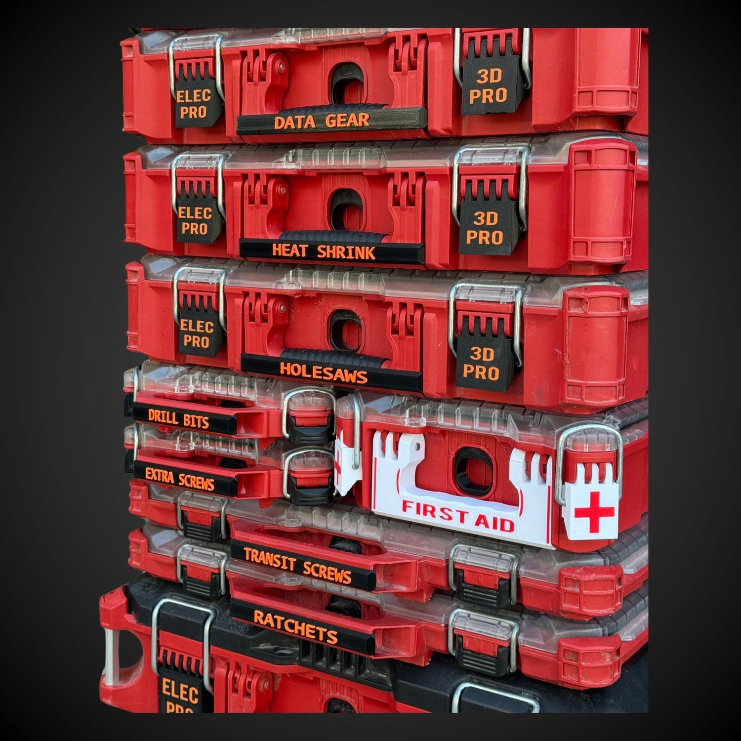 Milwaukee Packout Labels/latches/handles