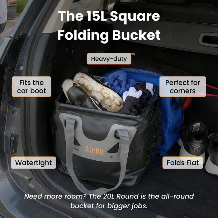 15L/4GAL Pro Square Folding Bucket