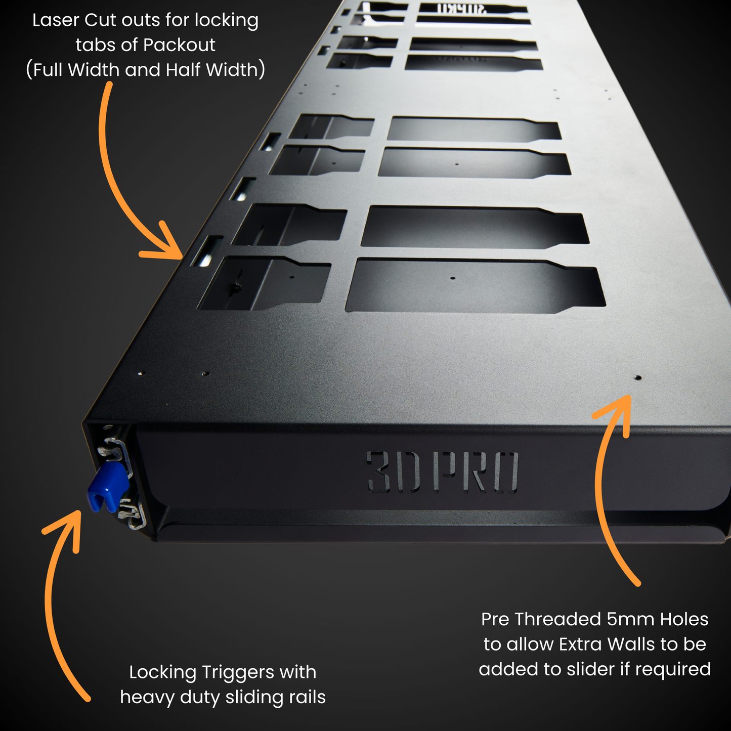 3DPRO 2.0 Dual Slider (Pack A Shelf)