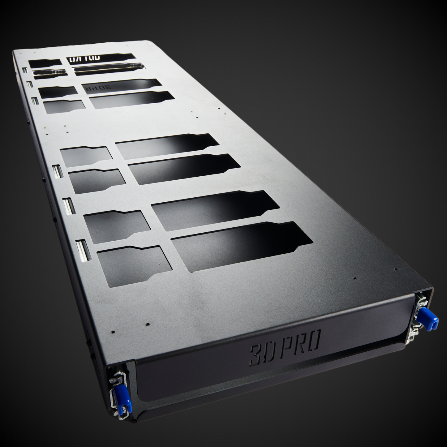 Metallic 2.0 Dual Slider (Pack A Shelf) and '3DPRO' branding on a dark background
