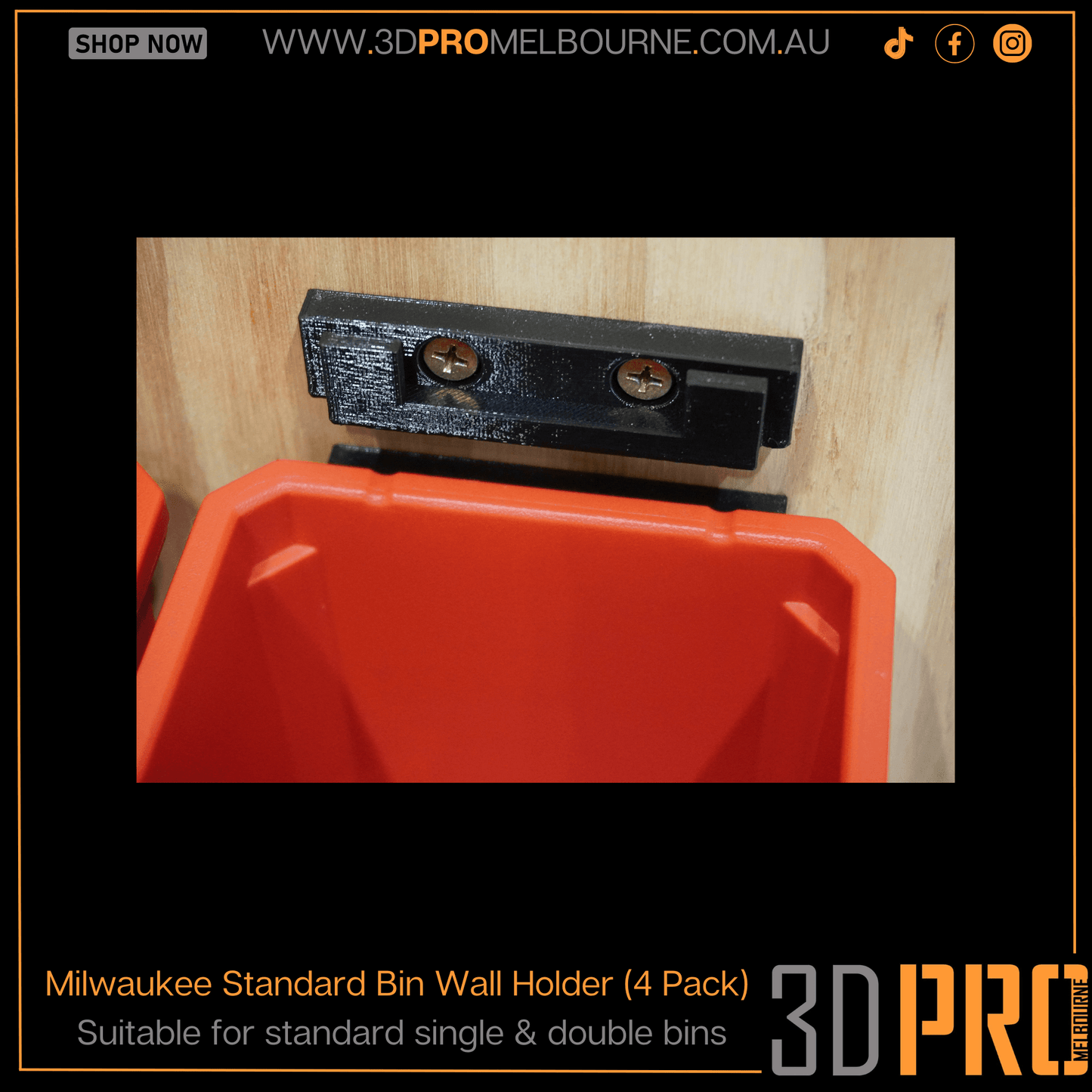 Standard Bin Wall Holder (4-pack)