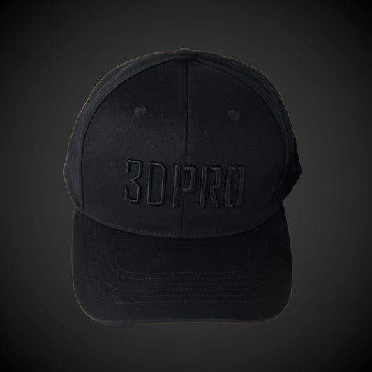 Black cap with '3DPRO' text on a dark background