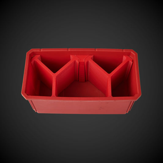Red 5-Way Standard Double Bin Divider (MP)