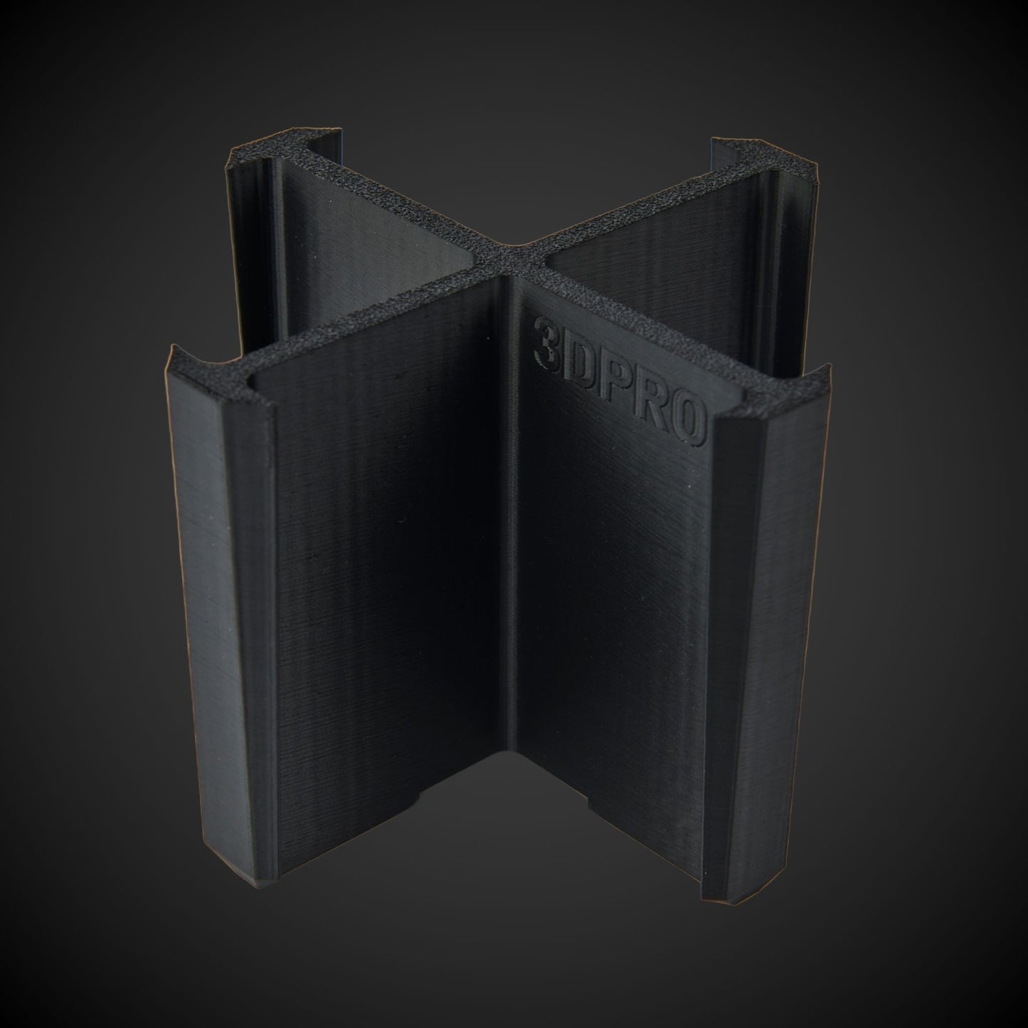 Black 7-way standard double bin divider with '3DPRO' branding on a dark gray background