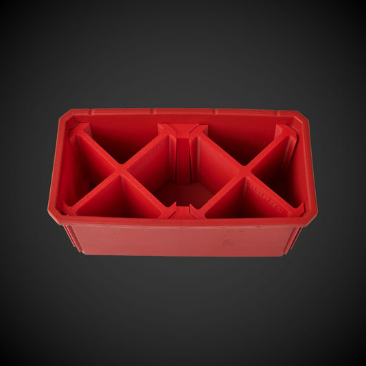 Red 7-Way Standard Double Bin Divider (MP)