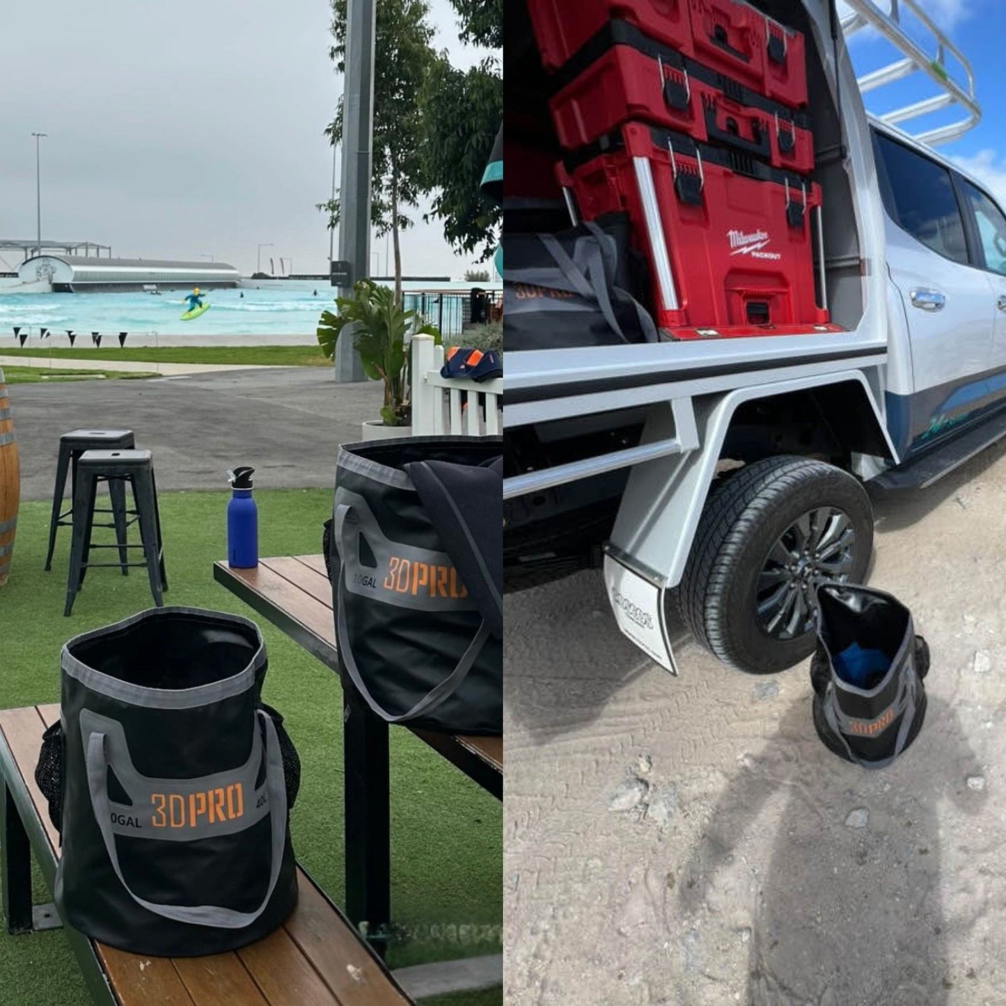 Folding buckets in real life photos