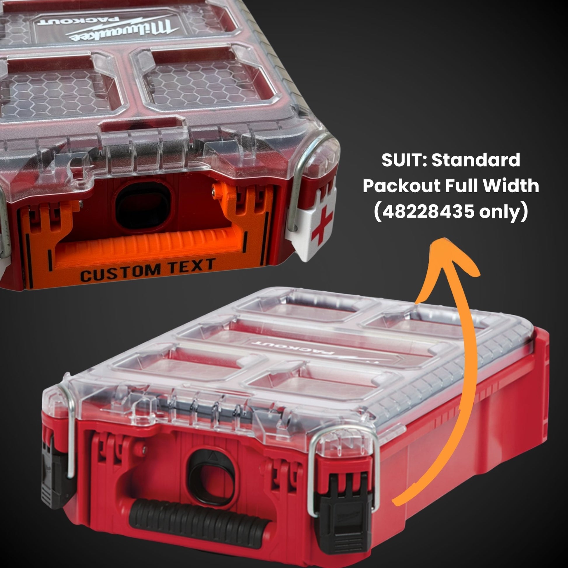 Milwaukee packout box with 3DPro standard half width handle