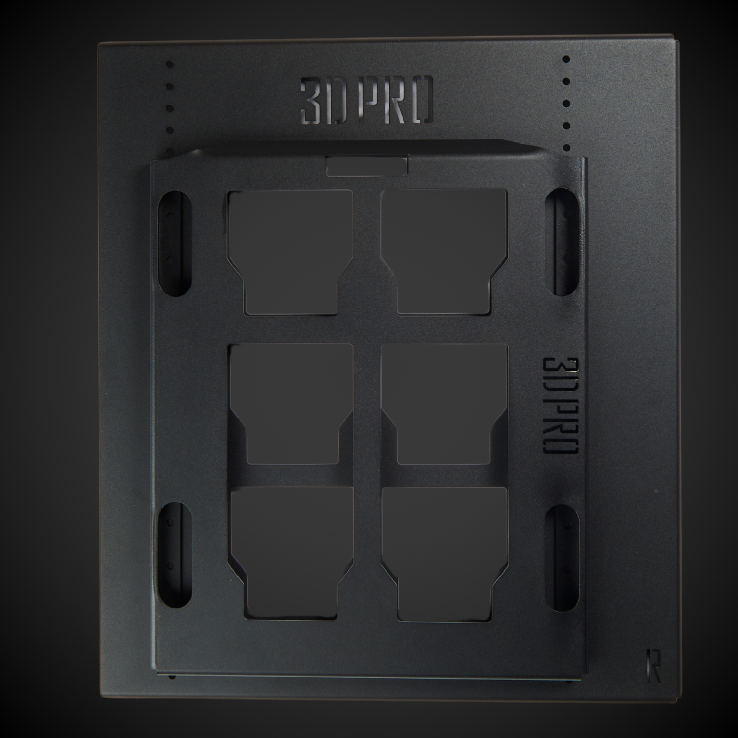 Black Half Width Shelf (Pack A Shelf) with '3DPRO' branding on a dark background