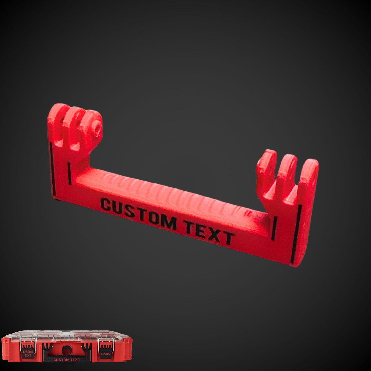 A custom Handle - Standard Full Width for Milwaukee Standard Packout full width tool box.