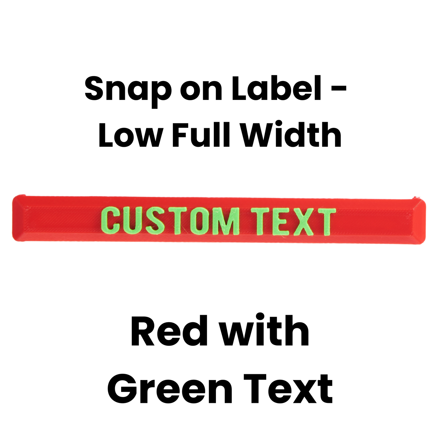 Snap On Label - Low Full Width Organiser