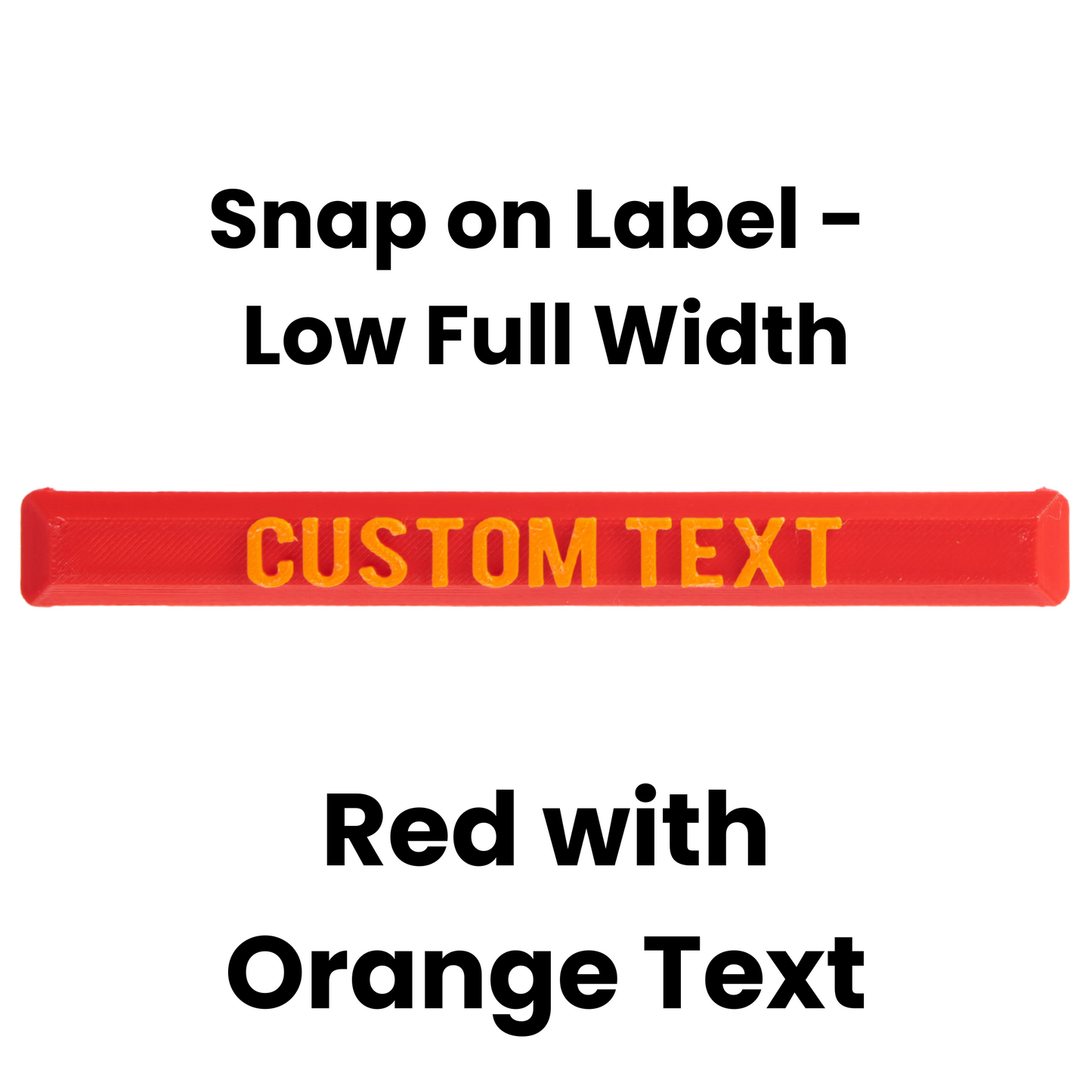 Snap On Label - Low Full Width Organiser