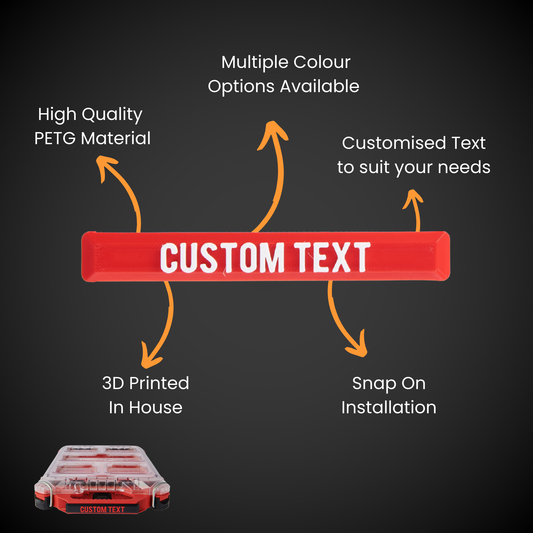 Snap On Label - Low Half Width Organiser