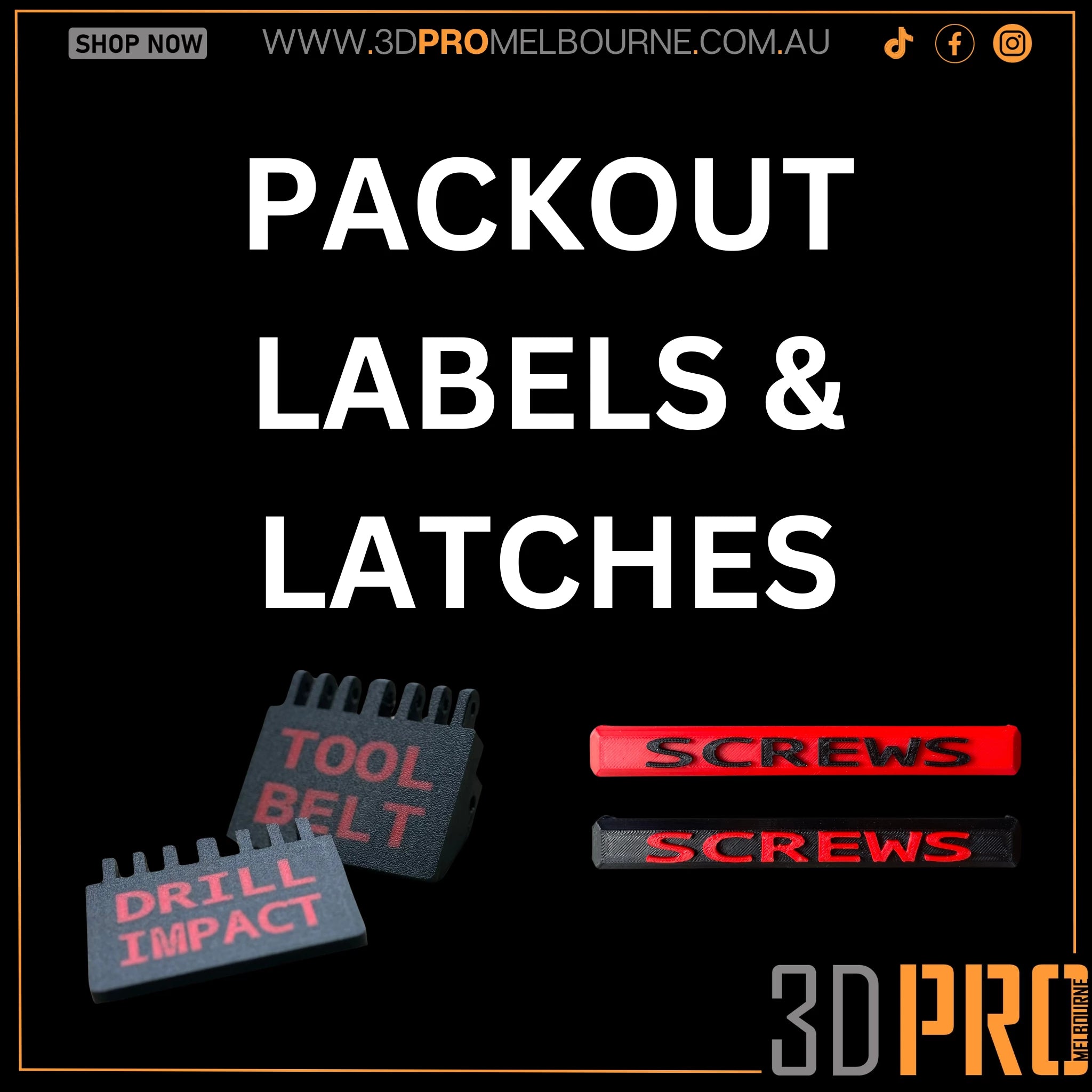 Packout Labels & Latches