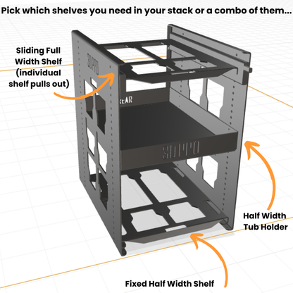 (Pre Order) Sliding Half Width Shelf (Pack A Shelf)