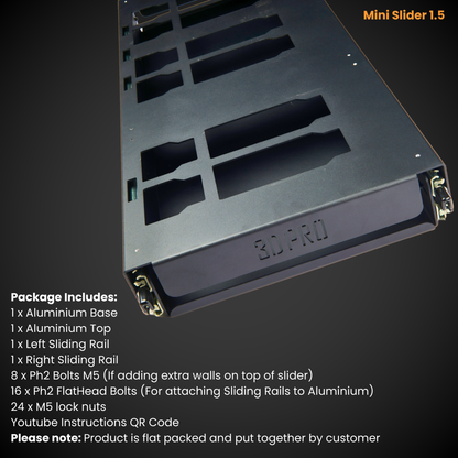 Product inclusions of a 'Mini Slider 1.5' 