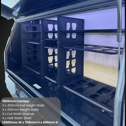 1.5 Mini Slider (Pack A Shelf) for a 1800mm Canopy Using a 3D builder