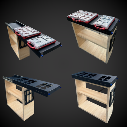 Wooden workbench with 1.5 Mini Slider (Pack A Shelf)