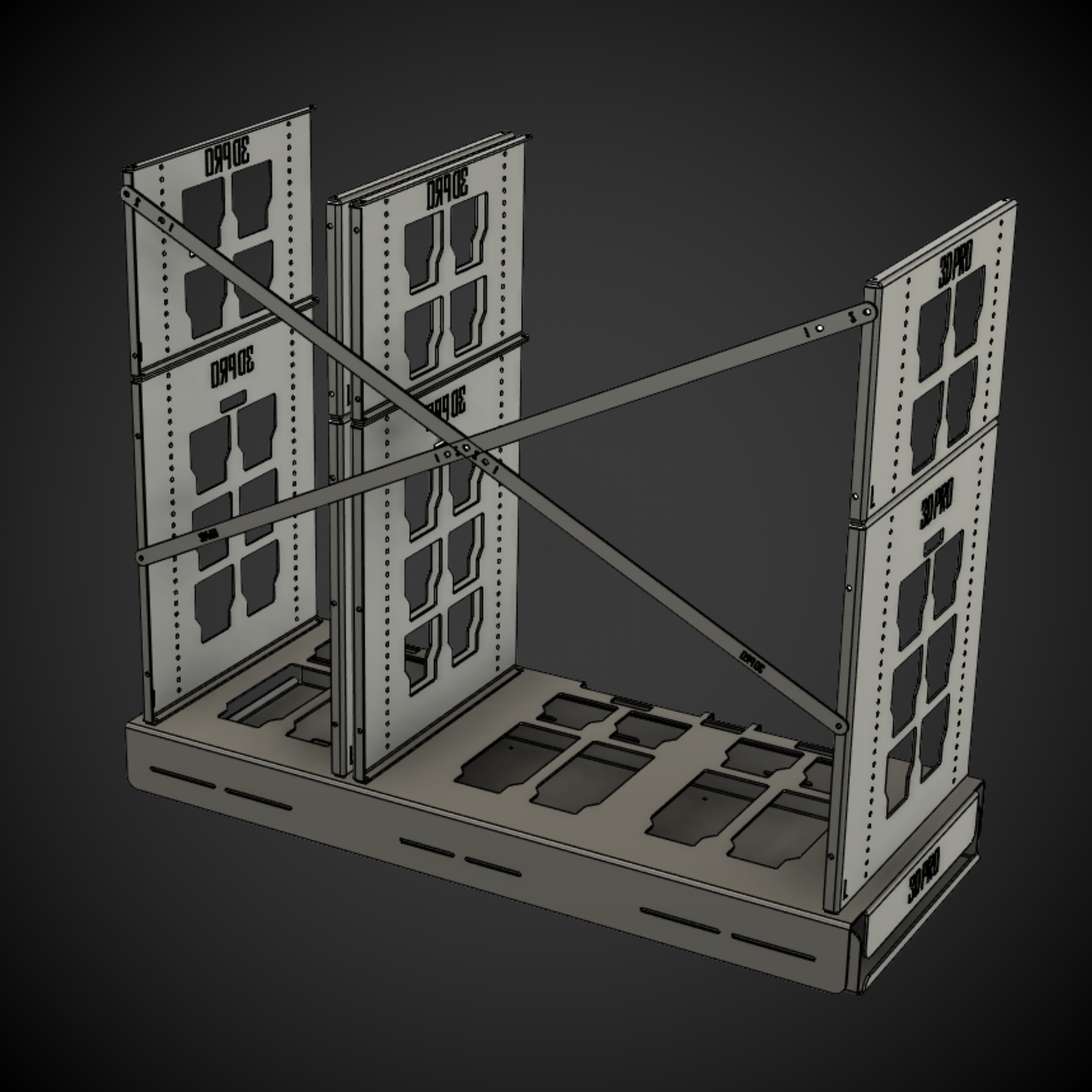 3DPRO 1.5 Slider Bracing Kit (Pack A Shelf) 