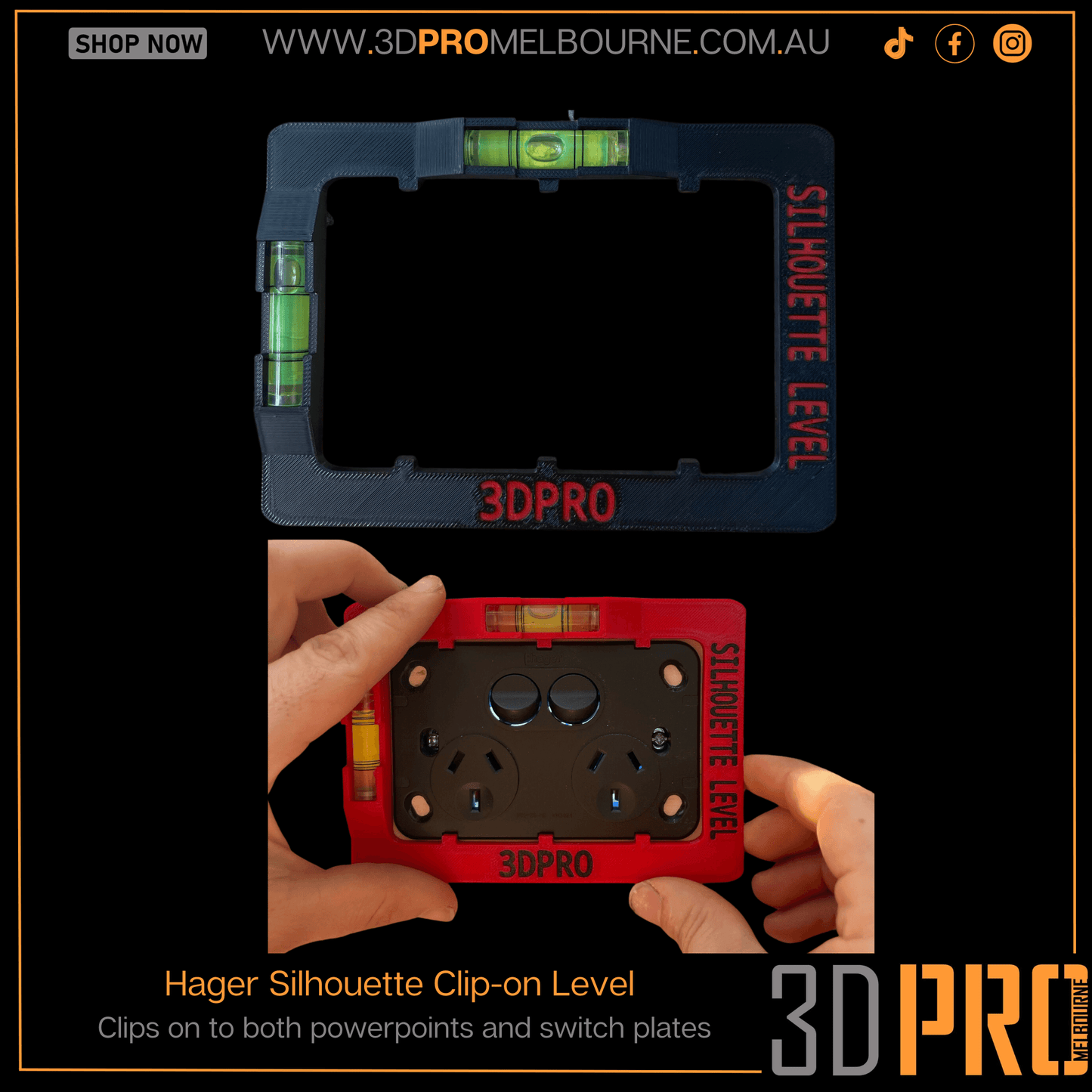 Hager Silhouette Clip On Level