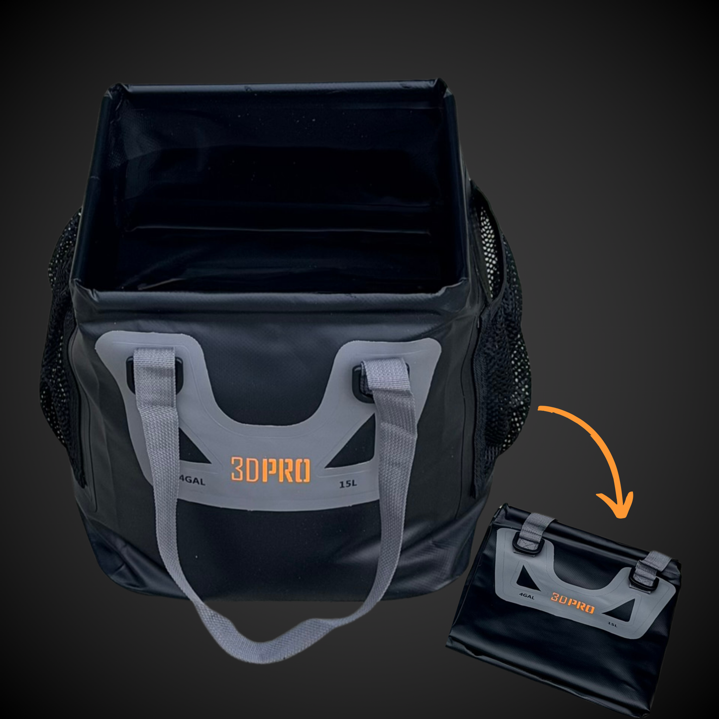 15L/4GAL Pro Square Folding Bucket