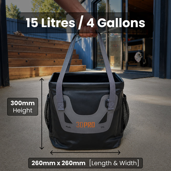 15L/4GAL Pro Square Folding Bucket