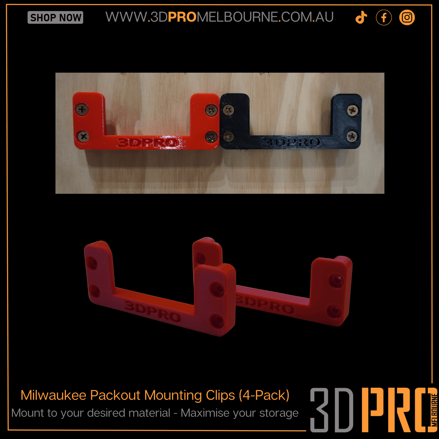 Packout Mounting Clips (4-pack)