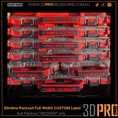 Snap On Label - Low Full Width Organiser