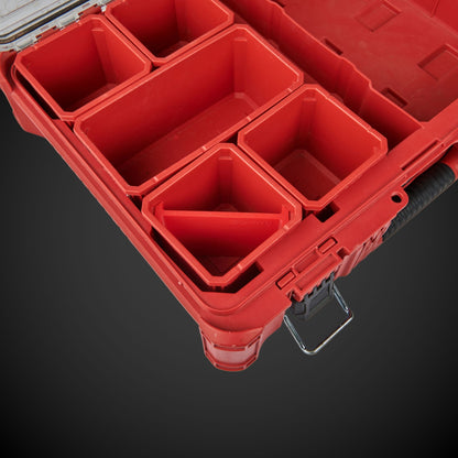 Milwaukee tool organizer with 2-Way Standard Single Bin Divider (MP) on a dark background