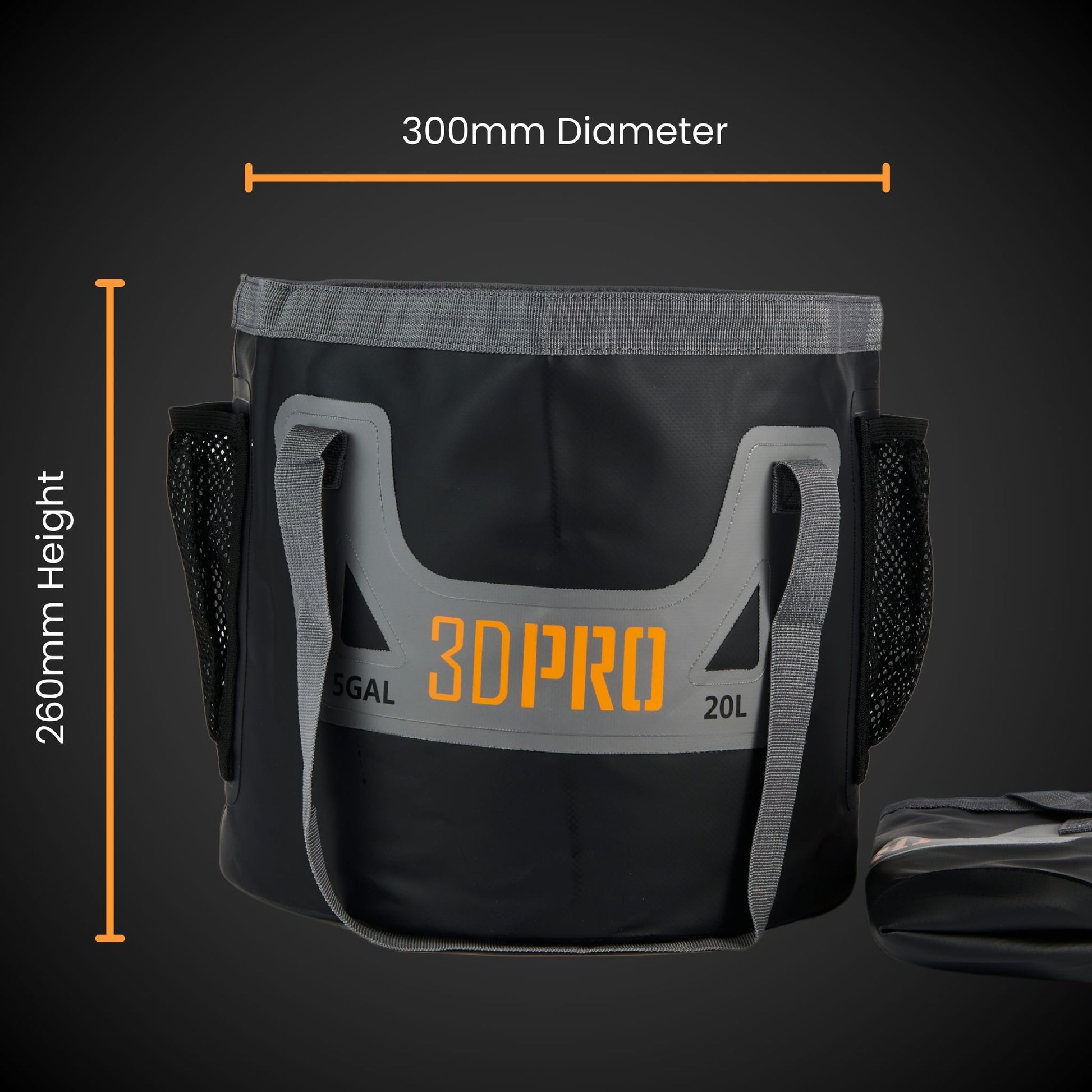 20L/5GAL Pro Folding Bucket Dimension