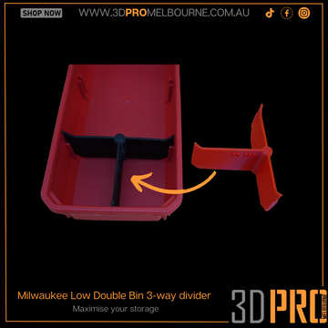 Milwaukee low double bin 3way divider