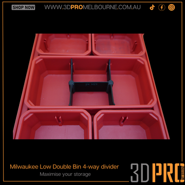 Milwaukee low double bin 4way divider