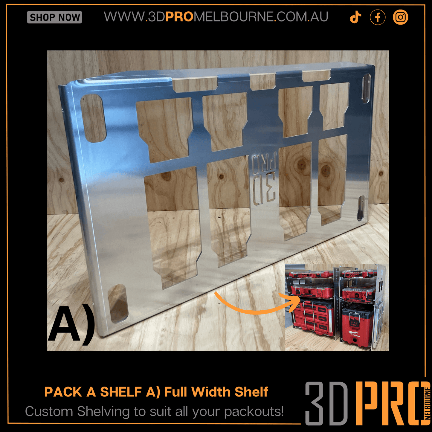 Full Width Shelf (Pack A Shelf)