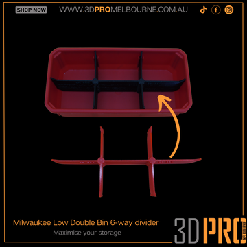 Milwaukee low double bin 6way divider