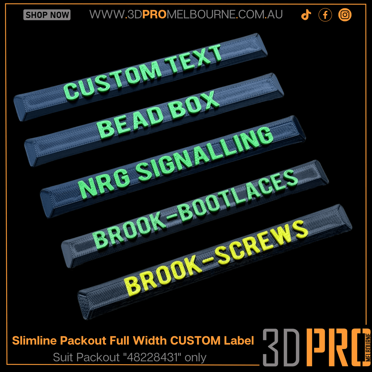 Snap On Label - Low Full Width Organiser