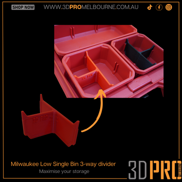 Milwaukee low single bin 3way divider