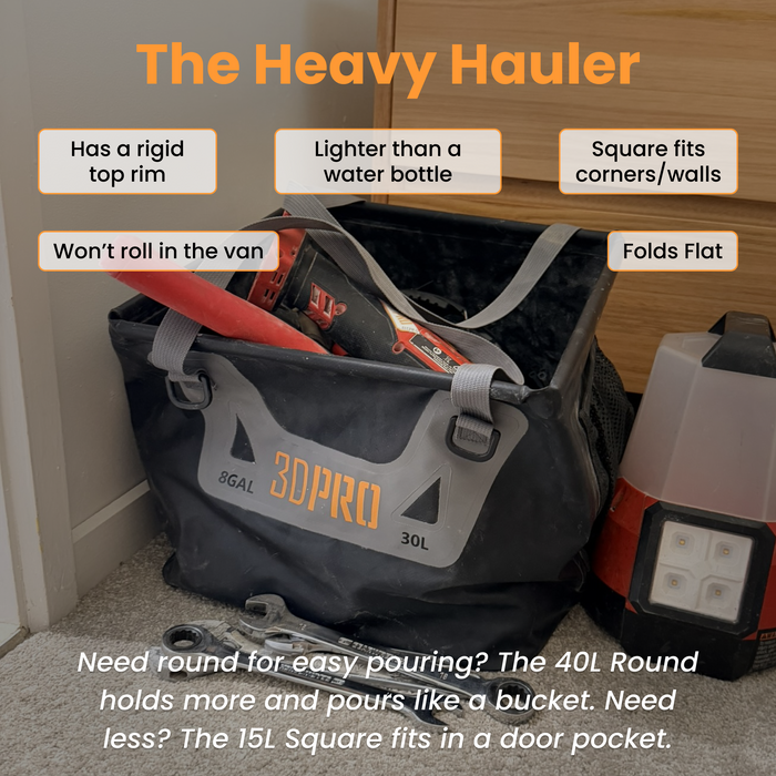 30L/8GAL Pro Square Folding Bucket