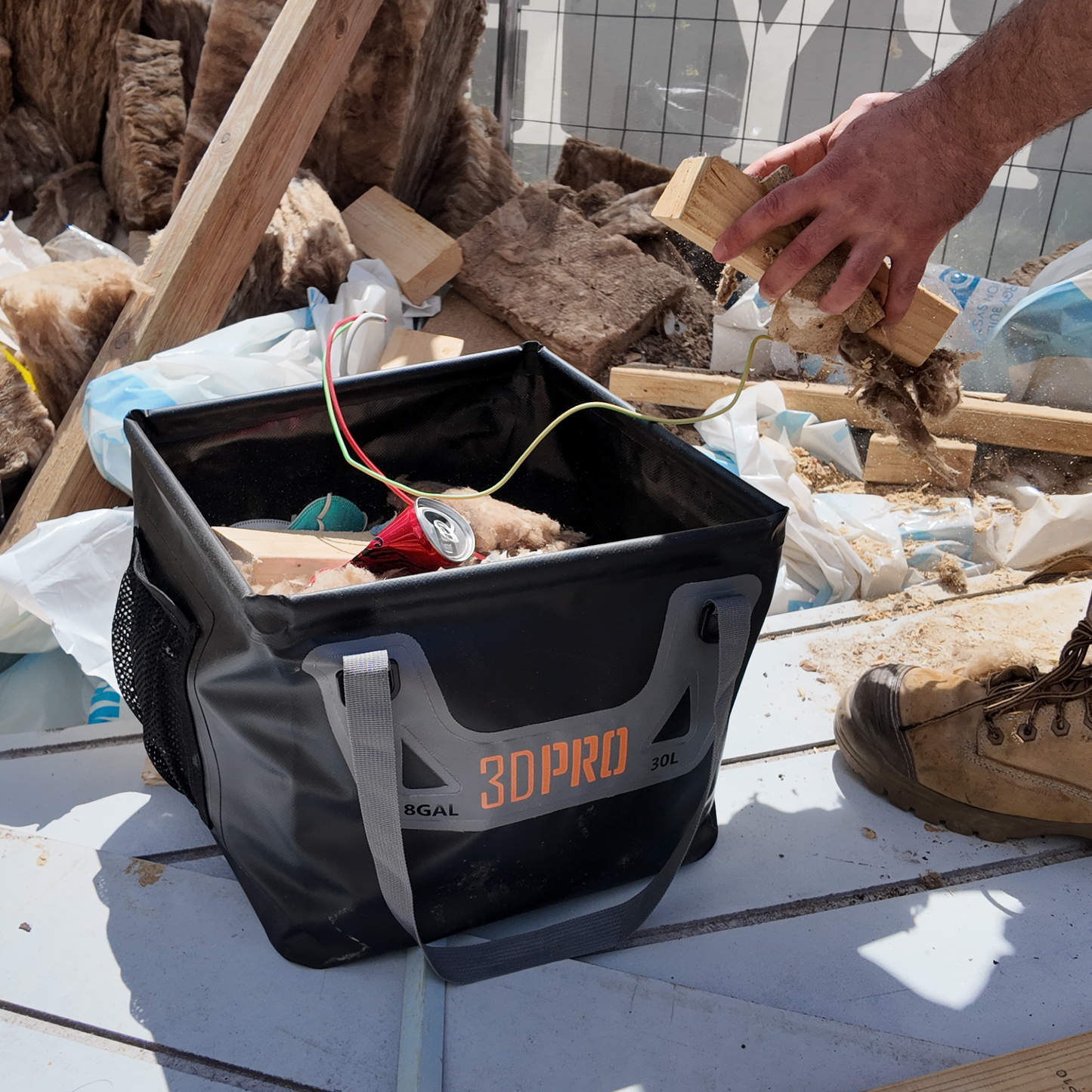 30L/8GAL Pro Square Folding Bucket