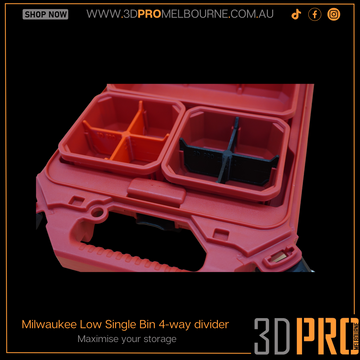 Milwaukee low single bin 4way divider