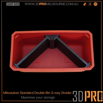 Milwaukee standard double bin 3way divider