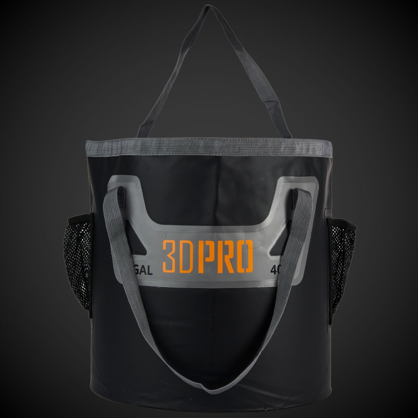 Black 3DPRO 40L/10GAL Pro Folding Bucket
