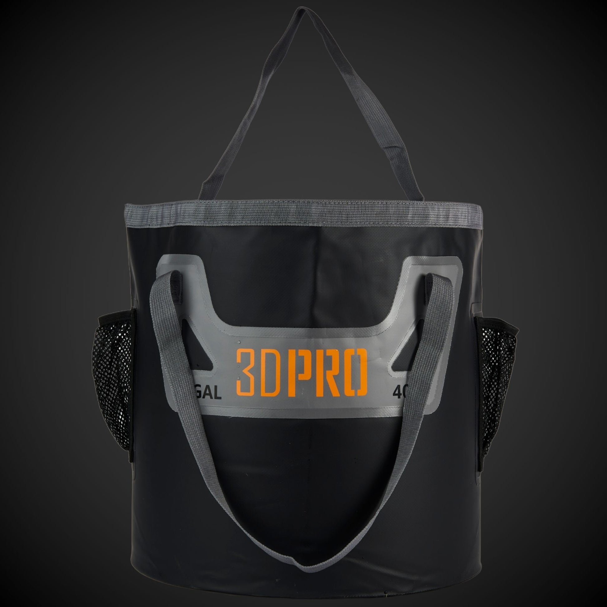 Black 3DPRO 40L/10GAL Pro Folding Bucket