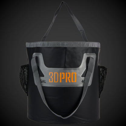 Black 3DPRO 40L/10GAL Pro Folding Bucket