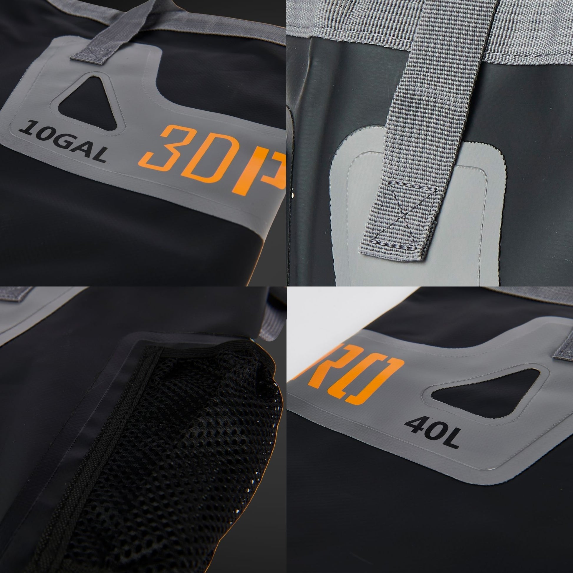 40L/10GAL Pro Folding Bucket Close Ups