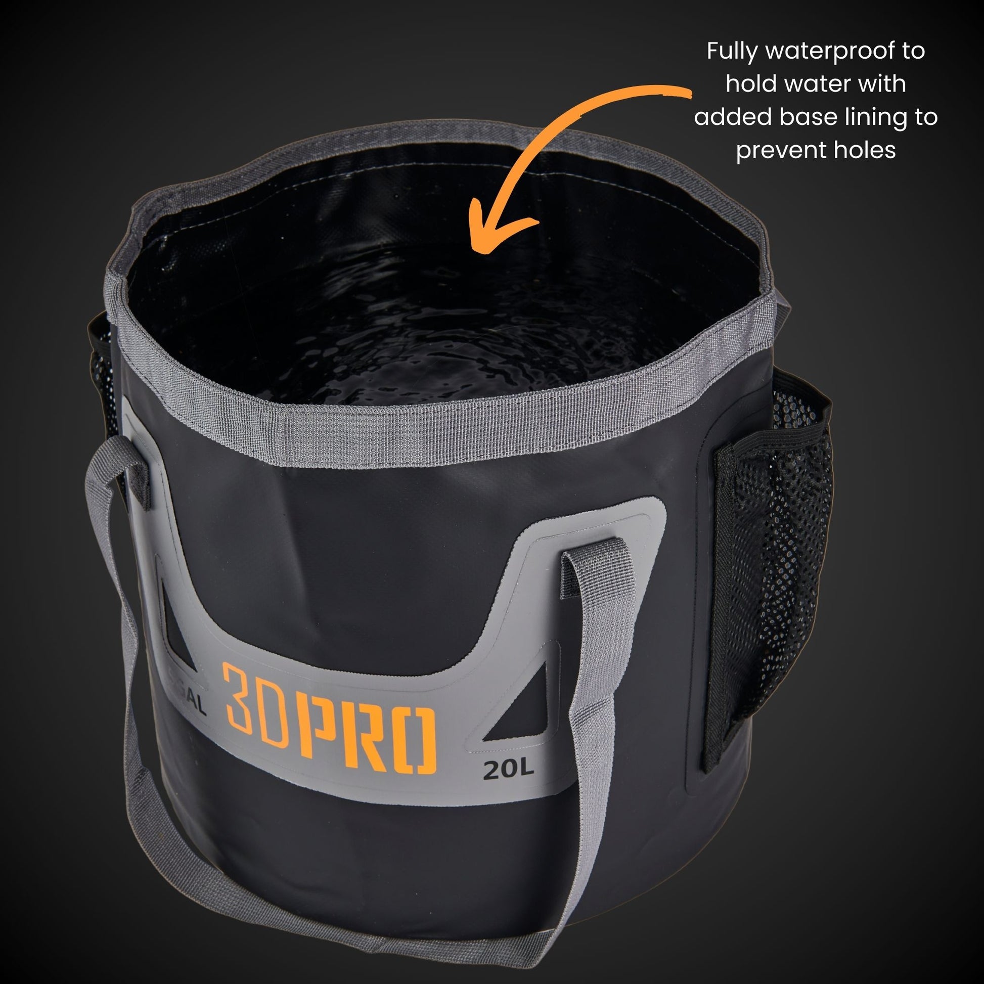 40L/10GAL Pro Folding Bucket Waterproof Feature