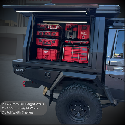 1400mm Side Canopy Bundle (Pack A Shelf)