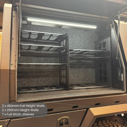 1400mm Side Canopy Bundle (Pack A Shelf)