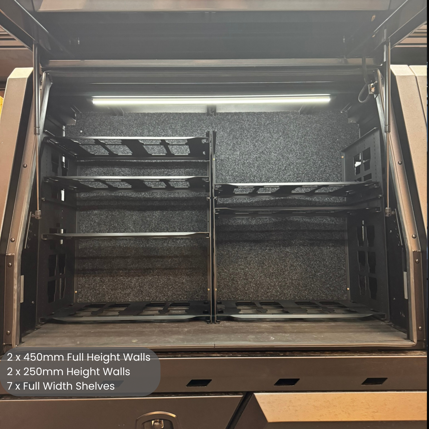 1400mm Side Canopy Bundle (Pack A Shelf)