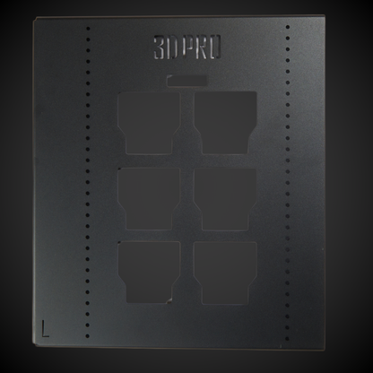 Black 450mm Height Set of Walls (Pack A Shelf) with '3DPRO' branding on a black background