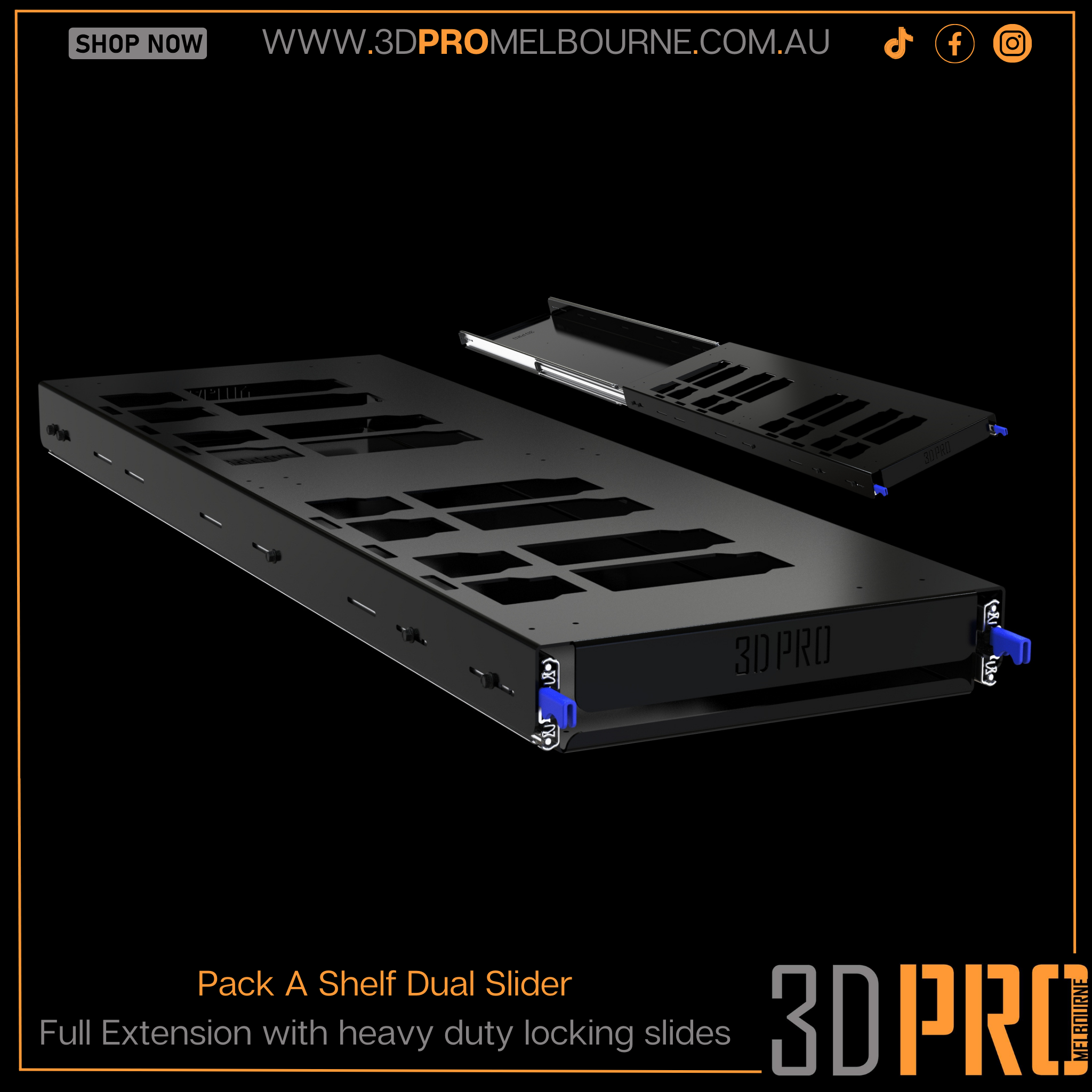 E) Pack-A-Shelf Dual Slider