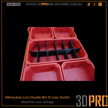 Milwaukee low double bin 12way divider